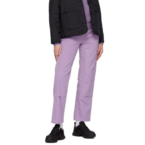 NWT Carhartt WIP Pierce lavender double-knee work chore pants 26 - Picture 2 of 7